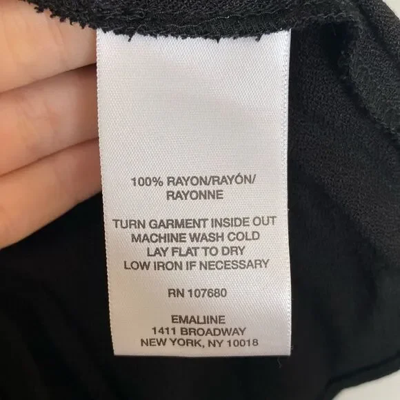 NWT Emaline Women Black Wrap Tank Top Size 2X - Picture 5 of 6